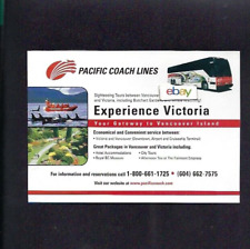 PACIFIC COACH LINES OF BRITISH COLUMBIA CANADA EXPERIENCE VICTORIA/VANCOUVER AD