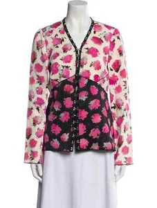 Proenza Schouler rosa Aquarell Blumen Haken/Ösen Top, Größe 0 - Bild 1 von 8