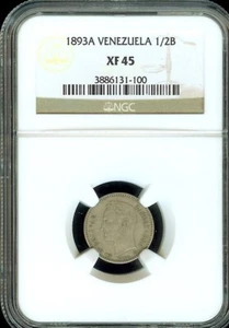 1893 1/2 BOLIVAR (REAL) XF45 - Picture 1 of 4