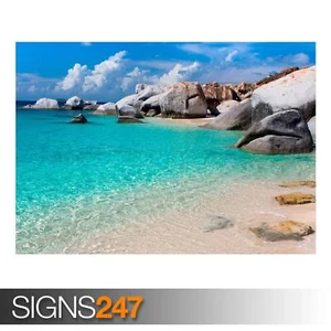 SUMMER BEACH SCENE poster nature print art photo wall decor in multiple sizes - Picture 1 of 5