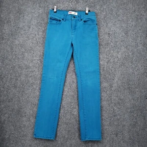 Levis 510 Jeans Boy 16 28x28 Youth Blue Skinny Stretch Denim 5 Pocket Zip Fly - Picture 1 of 14