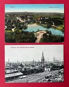 2 x AK BOCHUM um 1910 Stadtansicht mit Bahnhof Nord ( 138800 - Bild 1 von 2