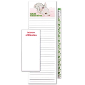 Chihuahua To Do List Magnetic Shopping Pad Notepad & Pencil Gift Set - Picture 1 of 1