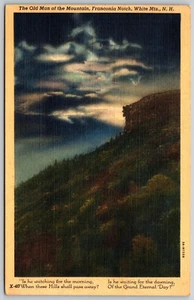 Postcard New Hampshire White Mts Old Man of the Mountain Franconia Notch - Picture 1 of 2