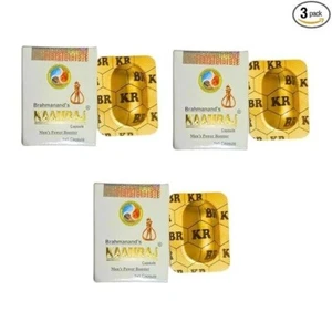 Brahmanands Kaamraj Original 3 Cápsulas Para Vigour & Vitality Hombre Staminaina. - Imagen 1 de 5
