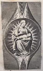 Nuce ITALIE Image Miraculeuse GRAVURE Icone RELIGIOSA XVII° - Picture 1 of 2