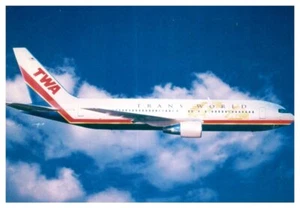 TWA 767 in Flight Airline Issued Continental Postcard - Picture 1 of 2