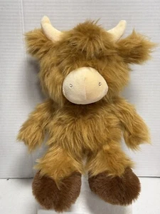 Animal Adventure Plush Yak Highland Cow Bull Shaggy Brown 13” 2020 Stuffed Toy - Picture 1 of 10