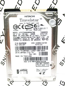 Hitachi 60GB HTS726060M9AT00 IDE 0A25830 Laptop DA1107 Hard Drive WIPED&TESTED! - Picture 1 of 4