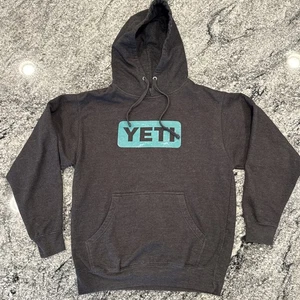 YETI Hoodie by Independent Trading Company Size Medium Gray Pullover Hood #954 - Picture 1 of 8