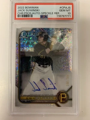 2022 Bowman JACK SUWINSKI CHR Pros Auto-speckle REFRACTOR/299 PSA 10 - Image 1 of 3