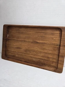 Mid-Century Modern Teak Tray Wood Appetizer Serving Platter Trinket Dish Denmark - Picture 1 of 6
