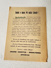 VECCHIO VOLANTINO DI ANTIFASCISMO ITALO SLOVENO TRIESTE 1945 FINE GUERRA