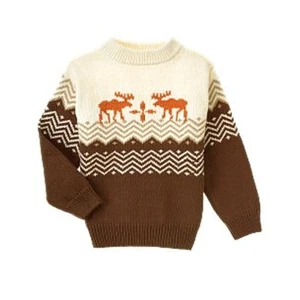 Gymboree Boys Moose Beige Brown Sweater Size 5 NWT - Picture 1 of 2