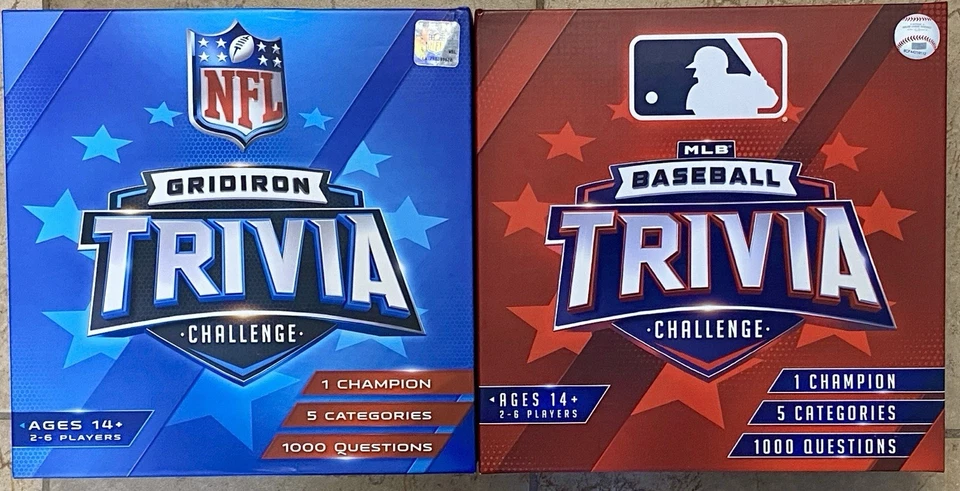 MLB Béisbol y NFL Gridiron Fútbol Trivia Desafío Juegos NUEVO en caja! Foto 1 de 1