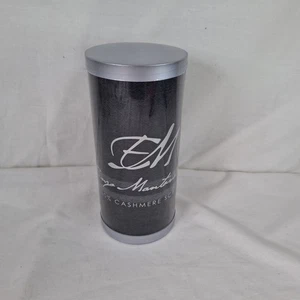 100% Cashmere Enya Mantanani Black & Grey Plaid Scarf Tasselled 157 cm x 30 cm - Picture 1 of 14