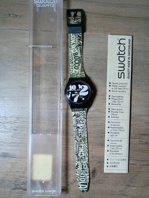 ЧАСЫ SWATCH GB185 «TIEMPO DE REIR» 1998 ОРИГИНАЛ - НОВОМ - НУЖЕН АККУМУЛЯТОР! - Изображение 1 из 4