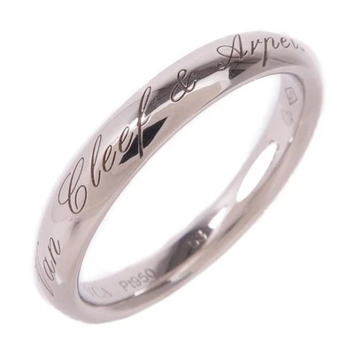 Van Cleef & Arpels Tendrement Signature Wedding Band Ring PT950 Platinum US#6.5 - Image 1 of 4