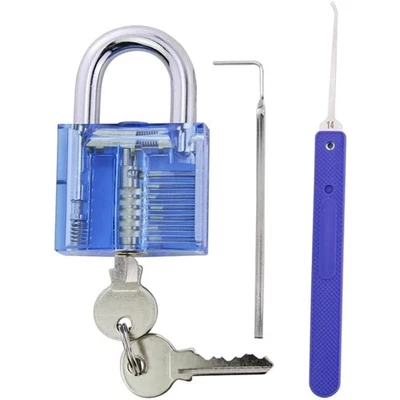 Loboo Transparent Lock Set mit Zwei Lock Pick Tools – Das  Geschenk für Einst... - Bild 1 von 2