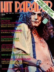 vtg 70s LED ZEPPELIN 1975 CONCERT TOUR MAGAZINE COVER PAGE Robert Plant Pinup - Picture 1 of 1
