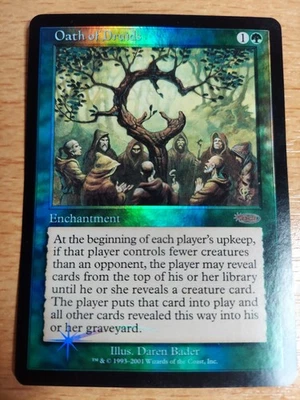 Oath of Druids 1x FOIL DCI Judge Promo Exodus MTG Vintage **WARPED CARD** green - Image 1 of 2