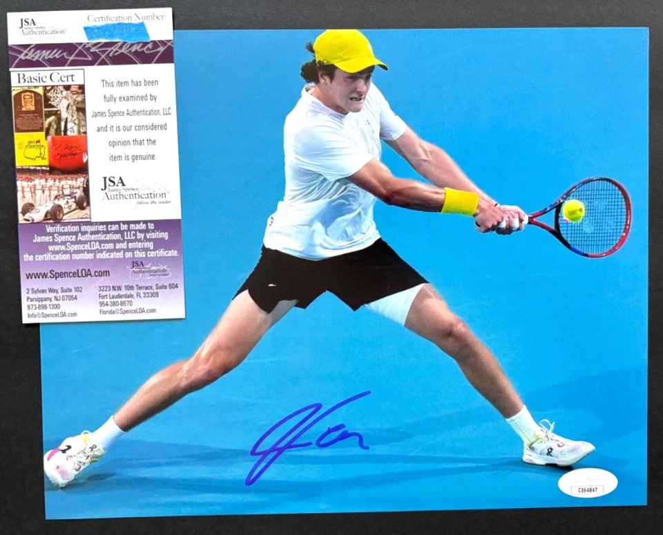 FOTO FIRMADA POR JOAO FONSECA 8X10 WIMBLEDON ABIERTO FRANCÉS EE. UU. BRASIL AUSTRALIANO JSA e Foto 1 de 1