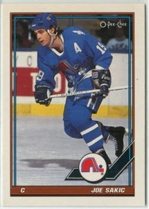 1991-92 O-Pee-Chee OPC #16 Joe Sakic Quebec Nordiques - Picture 1 of 2