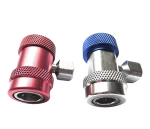 2x Conector Rápido Acoplador Adaptador Acoplador Colector Automático Medidor De A/C Bajo/Alto - Imagen 1 de 4