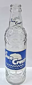 Vintage Sun Crest soda bottle 10 fl oz size blue and white graphics Atlanta, Ga - Picture 1 of 10