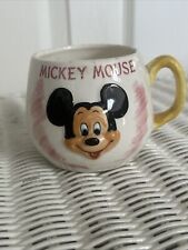 RARE ! Vintage Walt Disney Productions Mickey Mouse Ceramic Mug 3D Collectible