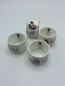 Wedgwood Hathaway Rose Napkin Rings set of 4 (M) - Picture 1 of 4