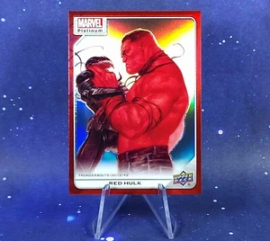 2023 Marvel Platinum Red Hulk with Venom Red Rainbow Chrome Refractor Upper Deck - Bild 1 von 13