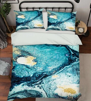 3D зеленый абстрактный ZHUA3335 кровать наволочки одеяло пододеяльник комплект королева король Zoe - Изображение 1 из 4