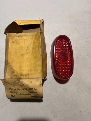 Lente de luz trasera Rambler AMC American Rebel 1958-59 nueva de stock Glo-Brite 3437667 Foto 1 de 4
