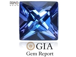 GIA Certified Exquisite 1.14 Carat Princess Cut Natural Tanzanite 6mm x 6mm - Picture 1 of 10