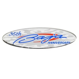 Calcomanía emblema levantado barco Baja 1805471 | 35 aniversario azul plateado - Imagen 1 de 2