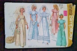 Simplicity 8589 Vintage 60s Wedding Bridal Bridesmaid Dress Size 10 Bust 32.5 UC - Picture 1 of 5