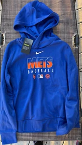 NWT Nike Therma Fit Hoodie Women's NY Mets Baseball MLB Small - Picture 1 of 5