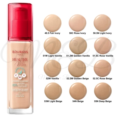 Bourjois Healthy Mix Clean and Vegan Radiant Foundation 30ml *FARBTON WÄHLBAR*