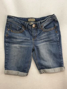 Ruff Hewn Women's Jean Shorts Medium Wash Blue Cuffed - Picture 1 of 8