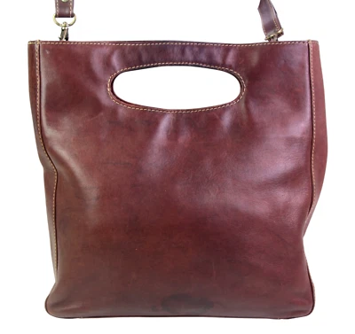 BOLSO DE HOMBRO DE CUERO GENUINO MARRÓN CAOS X-BODY BOLSO ORGANIZADOR MONEDERO Foto 1 de 4