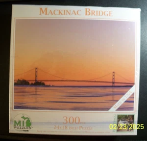 MACKINAC BRIDGE Michigan 300 pc Puzzle 24x18 inch Phil Stagg MADE IN USA - Picture 1 of 9