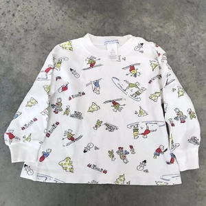 Pottery Barn Kids Snowman Bears Girls Childrens Ski Boys Shirt (YB) SZ Age 4 - Picture 1 of 8