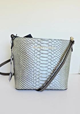 Dooney & Bourke Mini Waverly Metal Green Snake Embossed Leather Crossbody NWT - Image 1 of 4