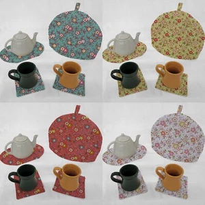 Spring Flowers Tea Pot Cozy & Coaster Set - Picture 1 of 17