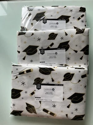Celebrate It Graduation 3 Table Covers Size 4.3 Ft X5.8 Ft New 3 Sets Backdrop  - Image 1 of 4