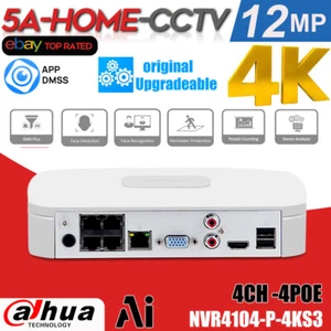 Original Dahua 4CH Smart Ai 4K NVR EPTZ 8MP SMD Plus NETWORK VIDEO RECORDER - Picture 1 of 7