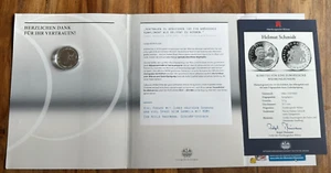 MDM Silbermünze - Helmut Schmidt - Komitee für eine Europäische Währungsunion - Bild 1 von 2