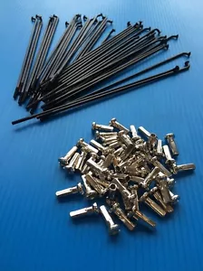 KIT 36 RAGGI + NIPPLES SPOKES & NIPPLES NERI DIAMETRO 2,5 mm LUNGHEZZA 260 mm - Imagen 1 de 1