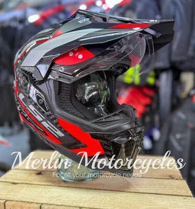 LS2 MX701 EXPLORER C FRONTIER II MOTOCROSS MOTORCYCLE MOTORCYCLE HELMET - RED - Picture 1 of 23